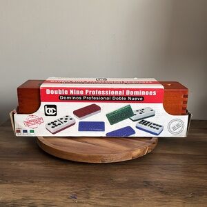 Bene‎ Casa Thick Double Nine Professional Dominoes Handcrafted Wooden Case